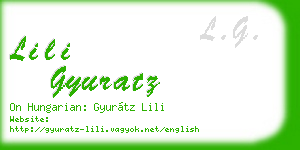 lili gyuratz business card